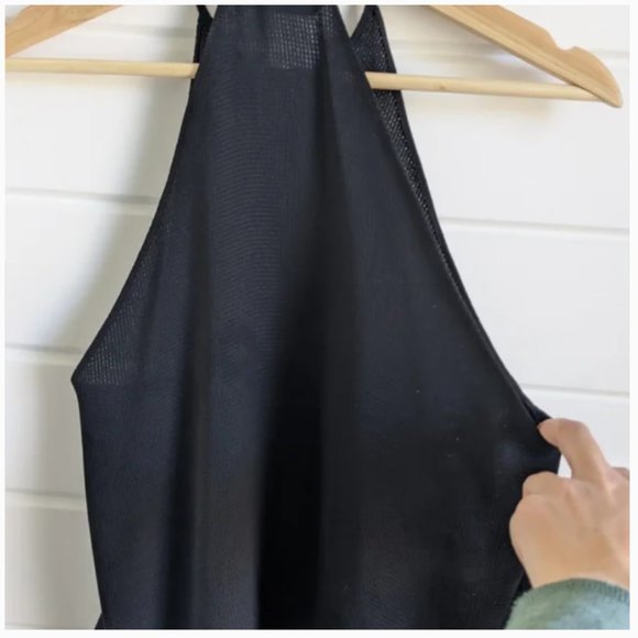 Zara Woman Black Flowy Halter Neck Crop Top - Picture 7 of 8
